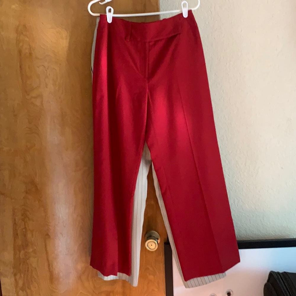 Metro Style - Red Striped jacket and pant set - never worn - brand new